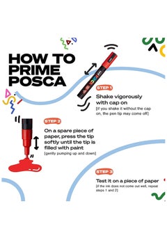POSCA POSCA - Uni Mitsubishi Pencil - MOP'R Marker - Round Tip XXL 3-19 mm - Ergonomic Shape, Semi-Rigid Body - Water-Based Paint Marker - All Holder - Light Blue  - Image 2