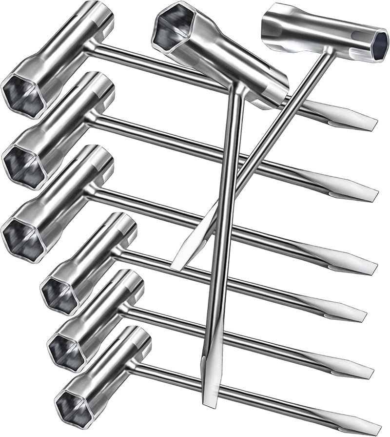 MotBach 6 Pack Chainsaw Screwdriver Wrench Set, 13 by 19 mm, Long and Short Size, Alloy Steel - Image 1