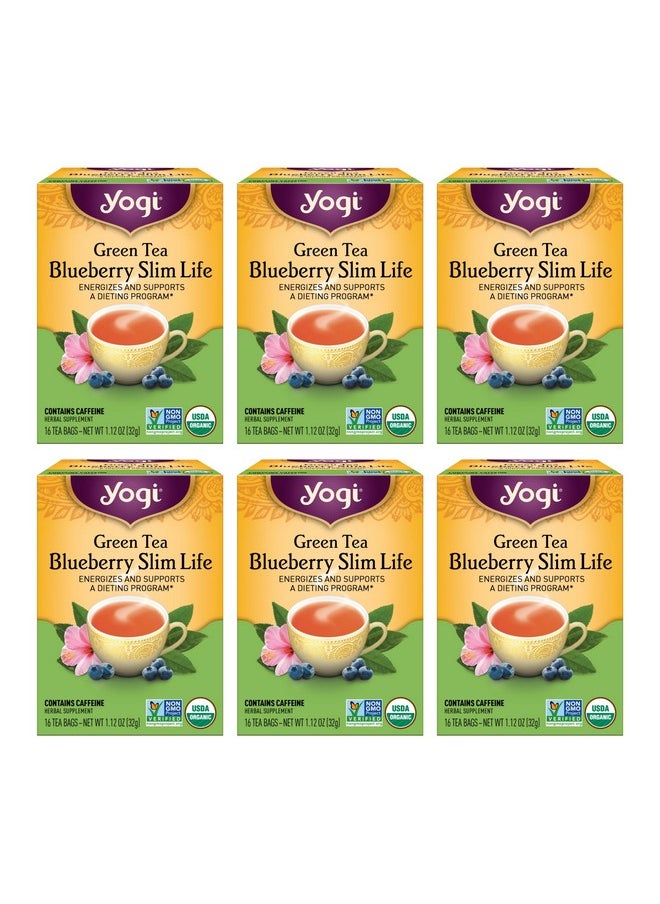 Yogi Tea - Green Tea Blueberry Slim Life (6 Pack) - Contains Caffeine - 96 Organic Tea Bags - pzsku/ZAB99B0B8F5331D4F0790Z/45/_/1740982748/dd40ca42-2c0b-44d7-9d42-7699fd6cc18b