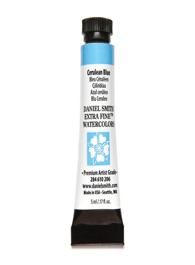Daniel Smith Extra Fine Watercolor Paint, 5ml Tube, Cerulean Blue, 284610206, 1.7 Fl Oz (Pack of 1) - Image 1