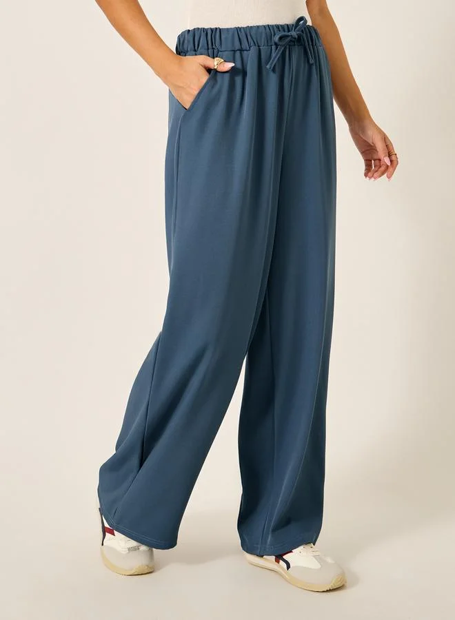 Styli Styli Solid Oversized Blazer and Wide Leg Pants Co-Ords