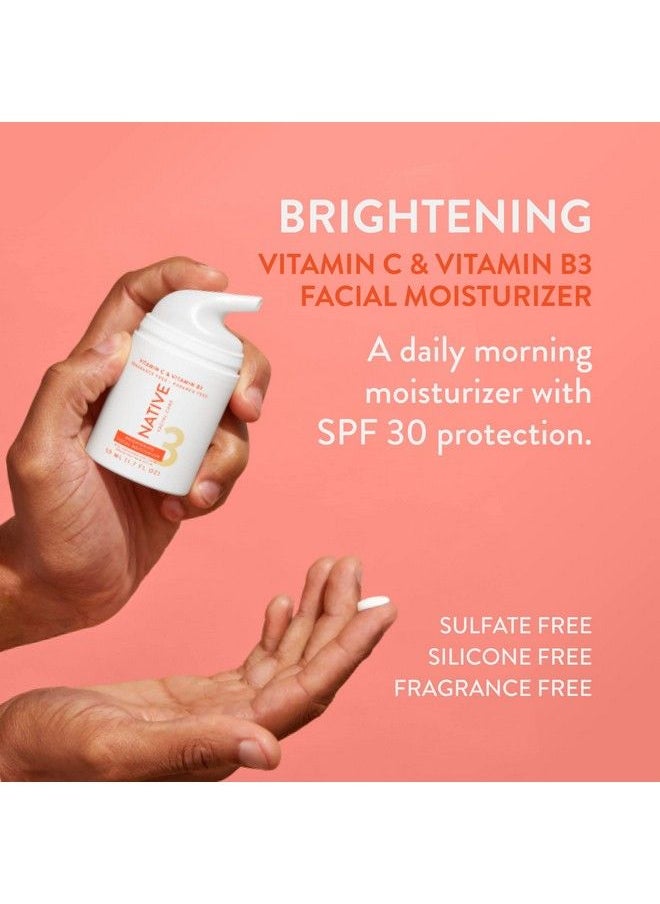 native - Brightening Facial Moisturizer Vitamin C & Vitamin B3 Face Moisturizer Face Lotion Spf 30 1.7 Fl Oz - Image 1