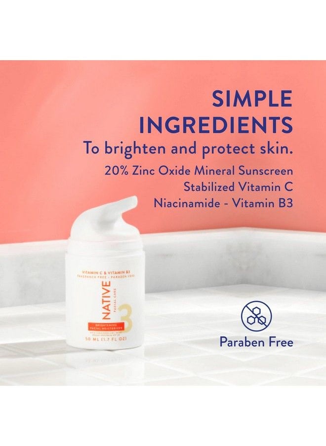 native - Brightening Facial Moisturizer Vitamin C & Vitamin B3 Face Moisturizer Face Lotion Spf 30 1.7 Fl Oz - Image 1
