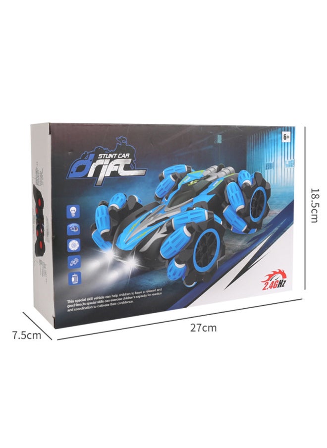 Generic Remote Control Car Toy - High-speed Off-road Vehicle Shock Absorption Durable Tires-Color:Dual Spray Light Stunt Car*blue [single Remote Control]  - Image 5