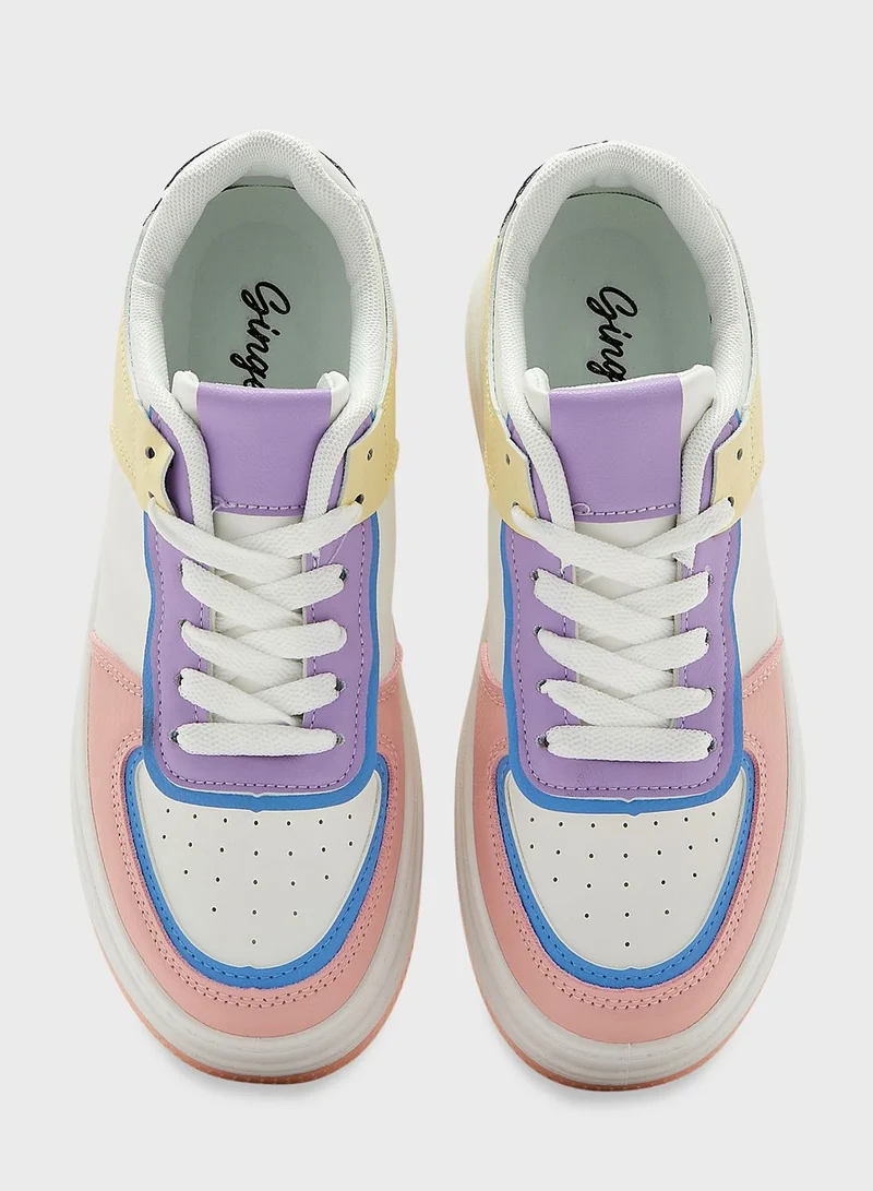 Ginger Color Block Platform Sneakers