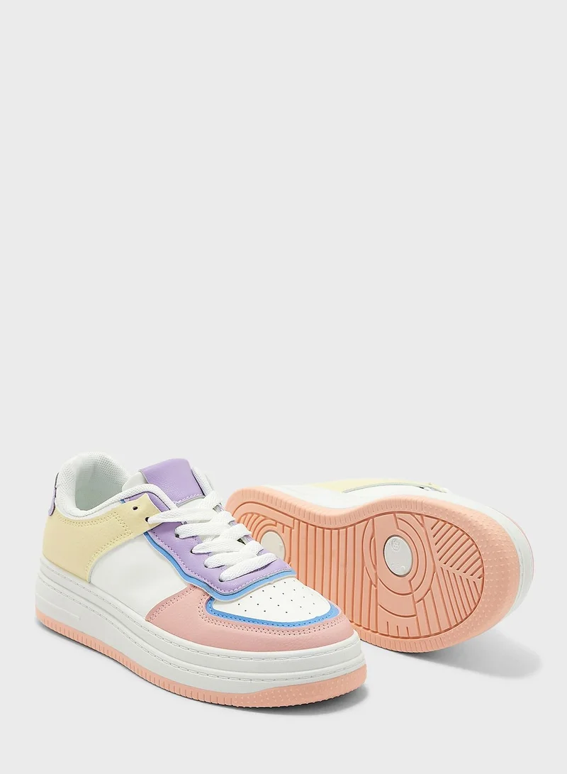 Ginger Color Block Platform Sneakers
