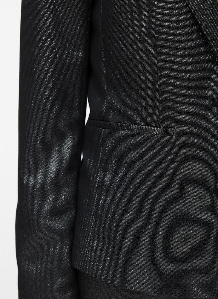 فيرو مودا بليزر طويل بأكمام لامعة من فيمسافينا - Image 3