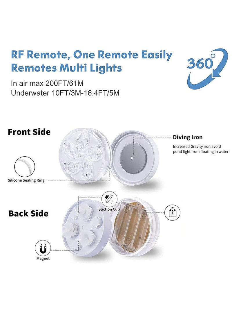 Pool Lights Underwater for Above Ground Pools Floating Waterproof Magnetic Submersible LED Pool Lights with Remote Swimming Pool Lighting Inground at Night Color Changing Pond Light for Tub - Image 4