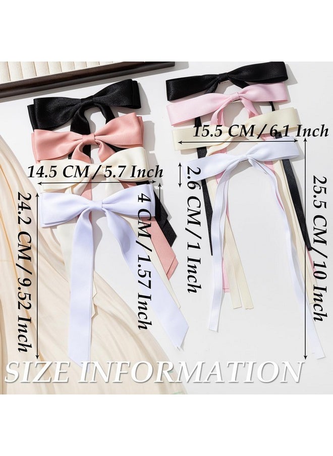 FDBJulyy - Hair Bows Set: 8 PCS Bow-knot Clips for Thick & Thin Hair, Big Nonslip Claw Clips for Women and Girls - Image 1
