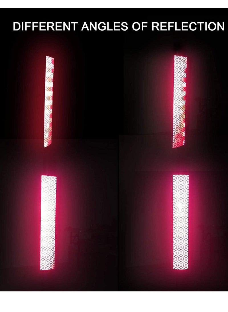 Strong Reflective Stripe Stickers High-Intensity Night Visibility Reflective Decal Universal Safety Warning Diamond Grade Waterproof Self Adhesive for Car Trunk 35.2'' (Red) - Image 2