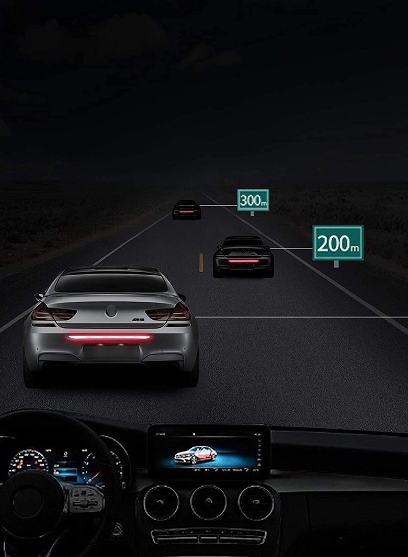 Strong Reflective Stripe Stickers High-Intensity Night Visibility Reflective Decal Universal Safety Warning Diamond Grade Waterproof Self Adhesive for Car Trunk 35.2'' (Red) - Image 4