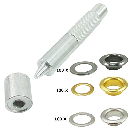 INNETOC 200 Sets - Grommet Eyelets 8mm 5/16" Inside Diameter 600# with Setting Tool Canvas Clothes (5/16", Mixed) - Image 2