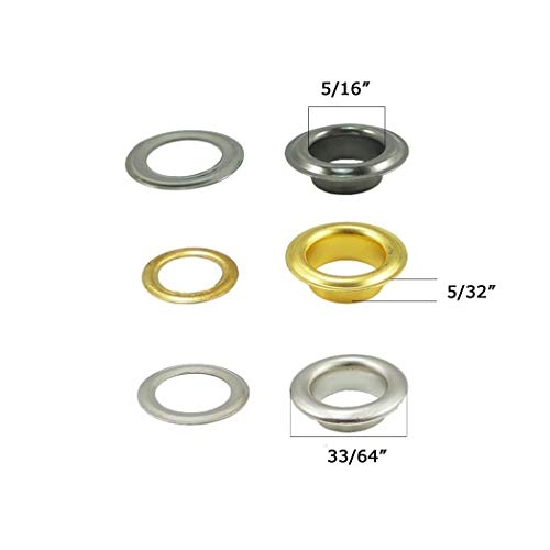 INNETOC 200 Sets - Grommet Eyelets 8mm 5/16" Inside Diameter 600# with Setting Tool Canvas Clothes (5/16", Mixed) - Image 3