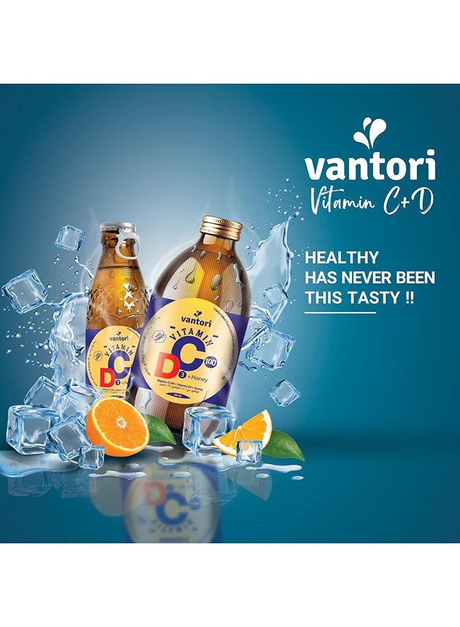 Vantori مشروب فانتوري فيتامين C + D بالعسل، دعم المناعة ومشروب مضاد للأكسدة، تعزيز الصحة اليومية، جاهز للشرب 150 مل عبوة من 6 - Image 4