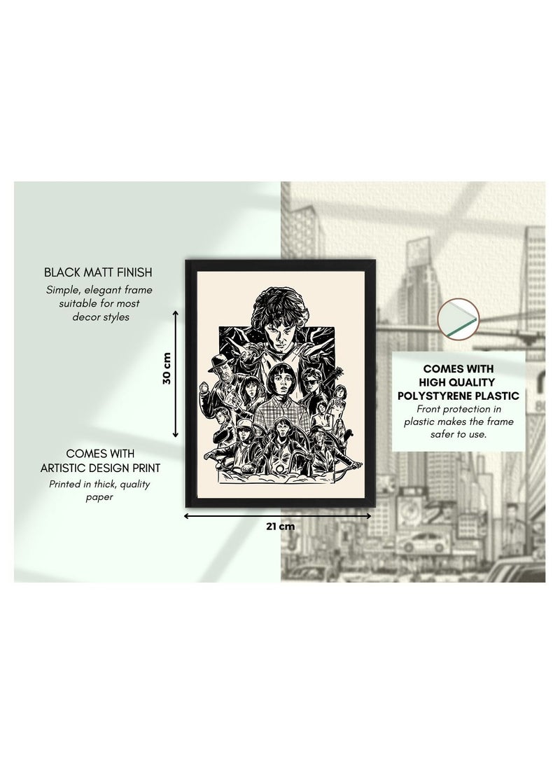 إم إي سي سترينجر ثينجس مجموعة من ثلاث لوحات جدارية مقاس 21x30 سم - Image 4