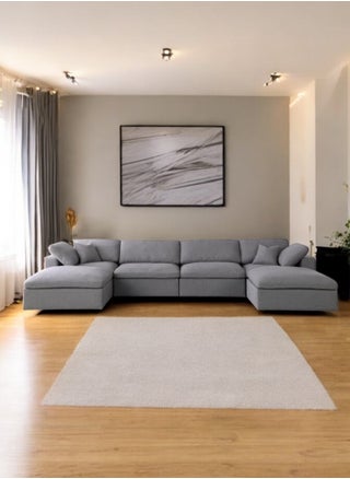 Karnak Cloud Sofa 6-Seater Luxury Design Sectional Sofa with Ottoman For Living Room Furniture – Grey Polyester Fabric - pzsku/ZAB9A2AE639A5A4593190Z/45/_/1738671355/dbb3f7e6-a2d3-447b-9c96-fa777801b949