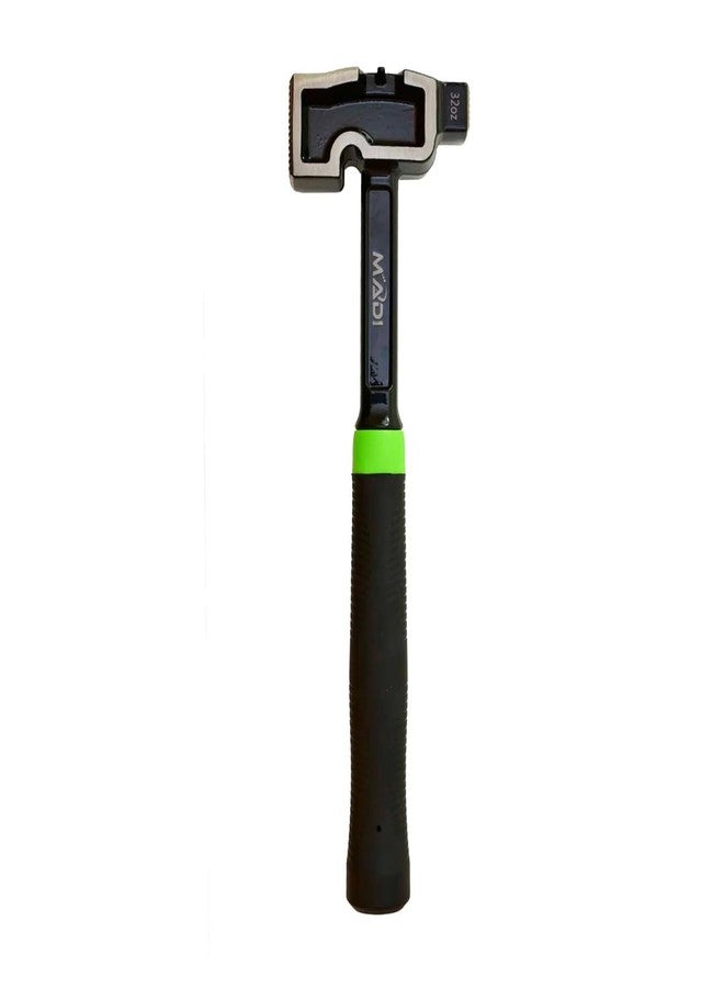 MADI All-Steel Milled Lineman Hammer - Single Piece Forged Steel Handle and Head - 32 Oz Hammer Head with 2 Milled Faces - SMLH-1 - Image 1