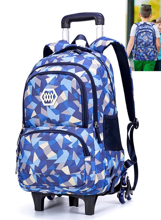 TAPIT Rolling Toddler Backpack Set for Girls and Boys Kids Luggage Set Kids School Backpacks with Wheels for Children Adults (Blue) - Image 1