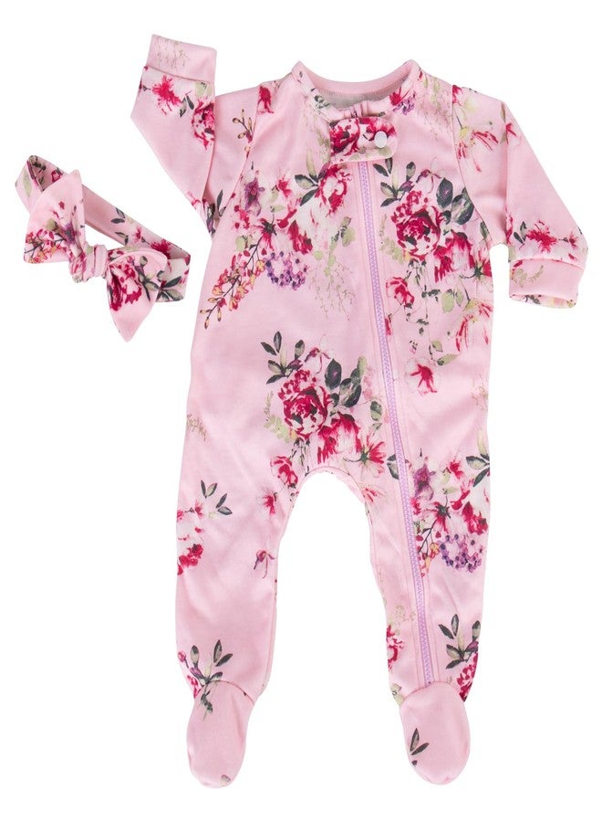 Aori Lifelike Reborn Baby Dolls Clothes 20 inch Purple Clothing Floral Jumpsuits Set for 17-20 Inch Newborn Girl Doll - Image 1