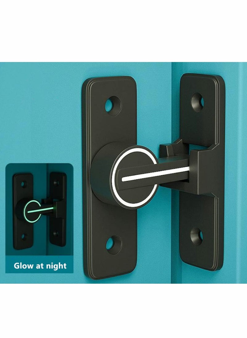 Excefore 90 Degree Right Angle Door Lock, Heavy Duty Flip Door Latch Bolt Lock cam Lock Door and Window Push-Pull Lock Rod Bolt barn Push-Pull Door Lock (Luminous Tone)  - Image 2