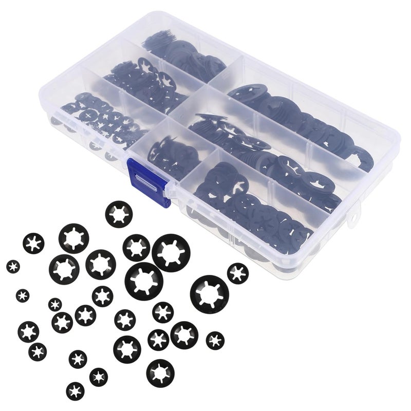 VALICLUD 280pcs Internal Tooth Lock Washers Kit Black Oxide Finish for Secure Assembly - Image 2