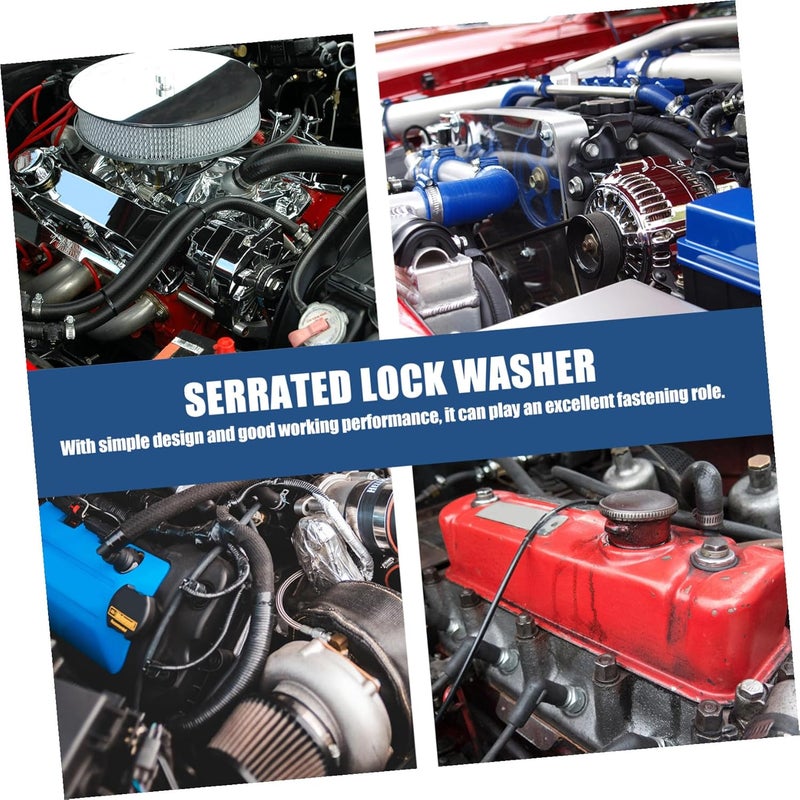 VALICLUD 280pcs Internal Tooth Lock Washers Kit Black Oxide Finish for Secure Assembly - Image 4