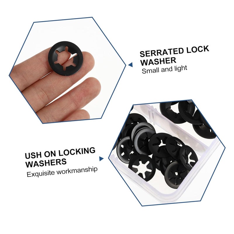 VALICLUD 280pcs Internal Tooth Lock Washers Kit Black Oxide Finish for Secure Assembly - Image 3