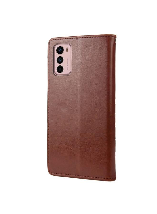 اس-توب جراب لهاتف Motorola Moto G42 بنمط زهرة الفراشة، جراب جلدي قابل للطي - Image 3