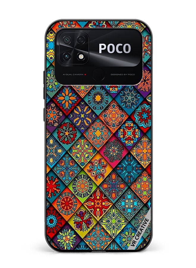 VR CREATIVE Protective Case Cover For Xiaomi Poco C40 Mix Flower Design Multicolour - Image 1