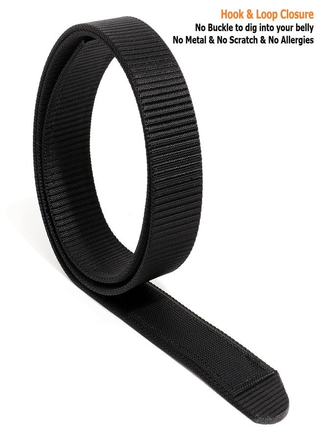TACNEX No-Scratch Nylon Belt 1 3/8" No Metal Buckle Belt with Hook & Loop Closure TSA Approved for Work Travel Men Women Teenager Mechanic Driver Automotive Technician Movers Construction BK L - Image 2