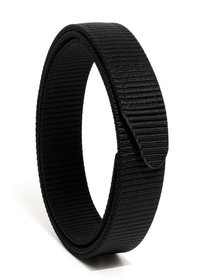 TACNEX No-Scratch Nylon Belt 1 3/8" No Metal Buckle Belt with Hook & Loop Closure TSA Approved for Work Travel Men Women Teenager Mechanic Driver Automotive Technician Movers Construction BK L - Image 1