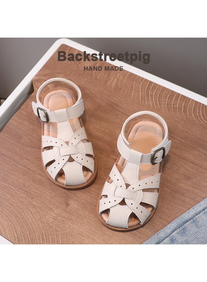 2025 Summer Children's Closed-Toe Beach Sandals for Girls