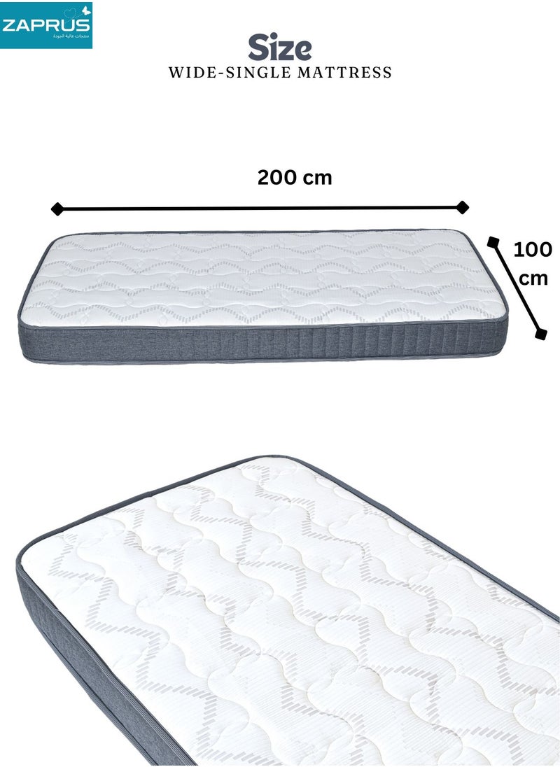 Zaprus Premium High Quality Mattress 200 x 100 cm - Breathable, High-Density Foam, Hypoallergenic,  Turkey High Quality Cotton Fabric - Promotes Restful Sleep for Adults & Children - Multiple Sizes Available  - Image 4