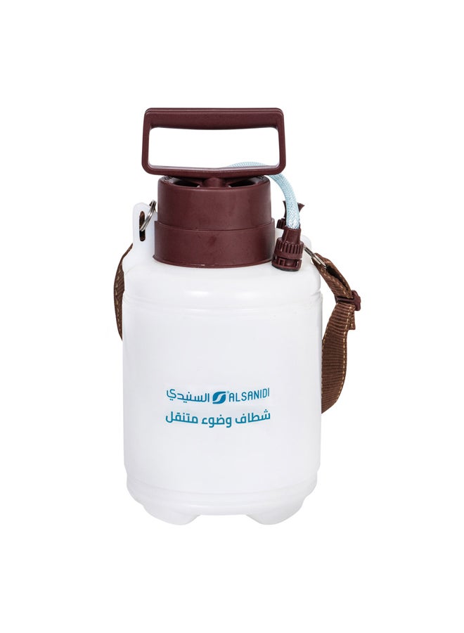 AL SANIDI Portable Bidet for Outdoor Trips, Brown*White, capacity 3 L - Image 1