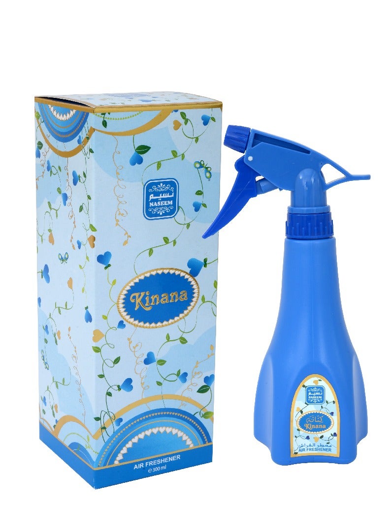 Naseem Kinana 300ml Air Freshener - Room Spray Infused with a Delicate Blend of Fruits, Jasmine, and Musk - Powerful Odor Eliminator for Rooms, Bathrooms, Cars, and Workspaces