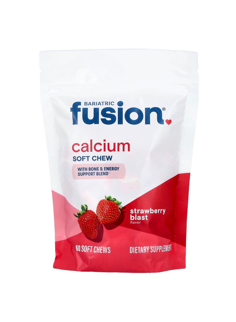 Calcium Soft Chew, Strawberry Blast, 60 Soft Chews