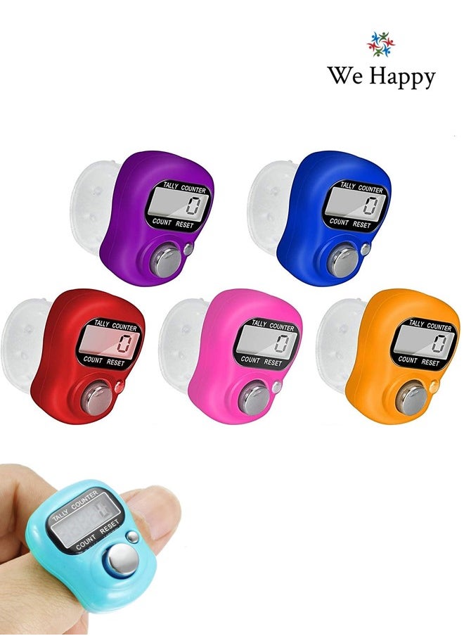 We Happy - 5 Pieces Digital Tasbih Tally Counter, Prayer Counting Tool for Ramadan, Comes in Assorted Colors - Image 1