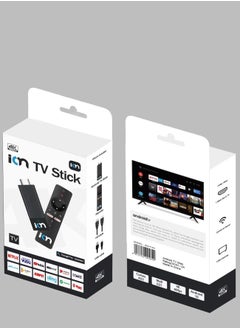 ION Ion TV stick 4K Ultra HD Streaming Device, Android TV 10 with Google Assistant Voice Remote Control Streaming Media Player Black  - Image 1