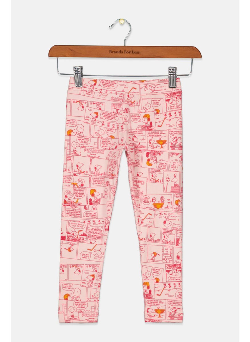 PUMA Kids Girl Allover Print Pull On Leggings, Pink  - Image 2