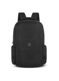 Carlton CARLTON Laptop Backpack 20L With Rain Cover Pockets for Hard drive Passport Pocket & Air Cushion System | Jet Black | Dorset 01, One Size  - Image 1