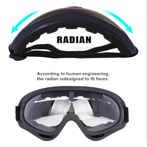 LJDJ Motorcycle Goggles,4 Pack Dirt Bike ATV Motocross Riding Offroad Protective with 4 Pack Neck Breathable Bandana Mask (Light Pink+Rose Pink) - Image 3