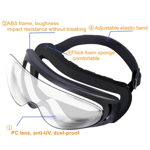 LJDJ Motorcycle Goggles,4 Pack Dirt Bike ATV Motocross Riding Offroad Protective with 4 Pack Neck Breathable Bandana Mask (Light Pink+Rose Pink) - Image 4