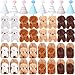 Motionchic 20 Pcs Mini Stuffed Animals Set Includes 20 Birthday Hats 20 Kraft Paper Boxes for Animal Theme Birthday Party Supplies Favors GiftsLight BrownClassic - Image 3