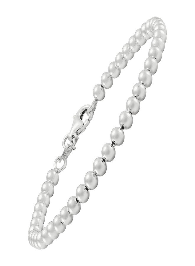 Silpada 'Beaded Features' Bracelet in Sterling Silver, 7.5" (4mm) - Image 1