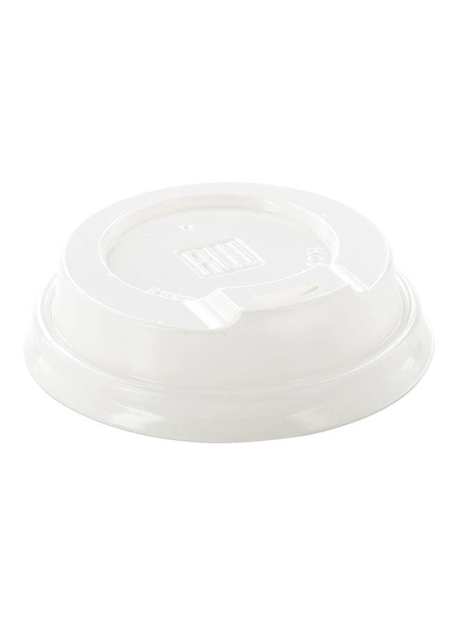 Restaurantware-LIDS ONLY: 25-CT Disposable White Lid for 4-OZ Coffee and Tea Cups: Perfect for Coffee Shops, Juice Shops, and Restaurant Takeout - Recyclable Polystyrene Cup Lid - Image 3