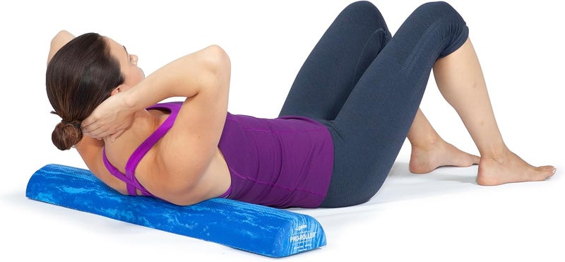 OPTP PRO-Roller Soft Density Foam Roller – Low Density Soft Foam Roller for Physical Therapy, Pilates, Yoga Foam Roll Exercises, and Muscle Recovery - Blue 36" x 6" x 3" Half-Round - Image 5