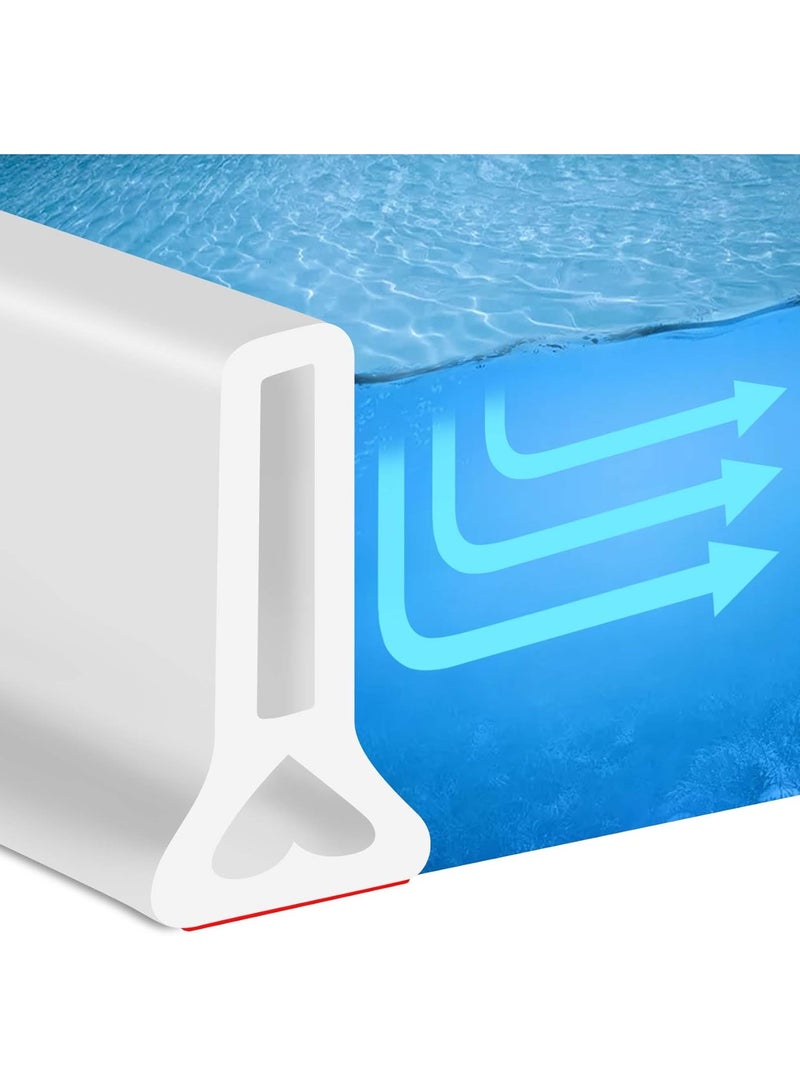 39 Inch Shower Threshold Water Dam Collapsible Bath Shower Barrier Water Stopper Retention System Dry and Wet Separation for Bathroom Kitchen and More (3.3ft) - Image 1