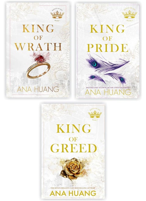King of sin Series by Ana huang 3 Books Collection set: King of Wrath, King of Pride & King of Greed