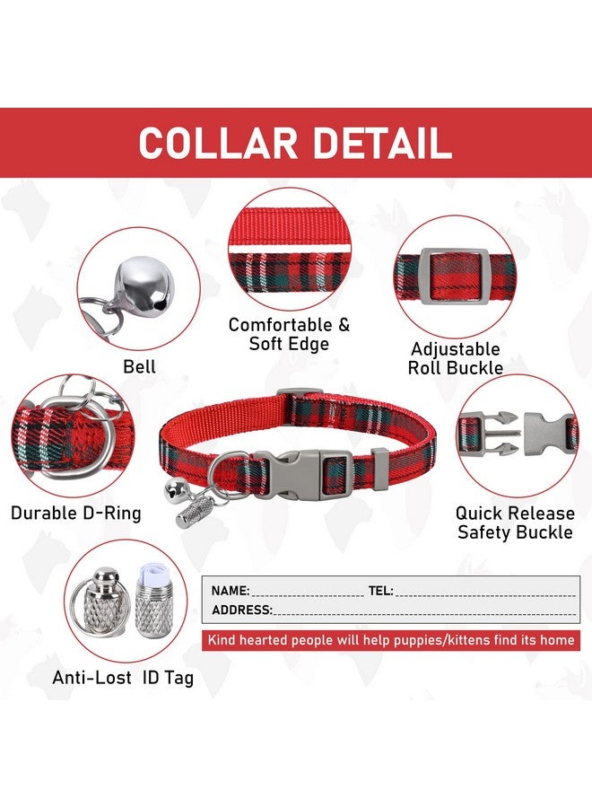 GAMUDA Small Dog Harness Collar and Leash Set, Step in No Chock No Pull Soft Mesh Adjustable Dog Vest Harnesses Plaid Reflective for Dogs Puppy Cats Kitten Rabbit (Red, S) - Image 5