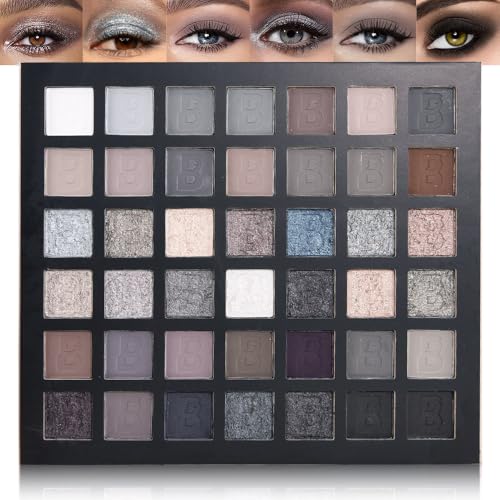 CAKAILA 42 Colors Smokey Eye Shadow Makeup PaletteNude White Black Grey Brown Matte Shimmer eutral Natural EyeshadowWaterproof Long Lasting NaturingLooking - Image 1